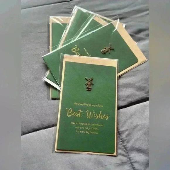 5* Xmas/New year Best Wishes Vintage Style Greeting Cards - Picture 2 of 4